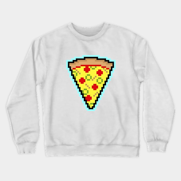 Pixel Pizza Crewneck Sweatshirt by sombrasblancas